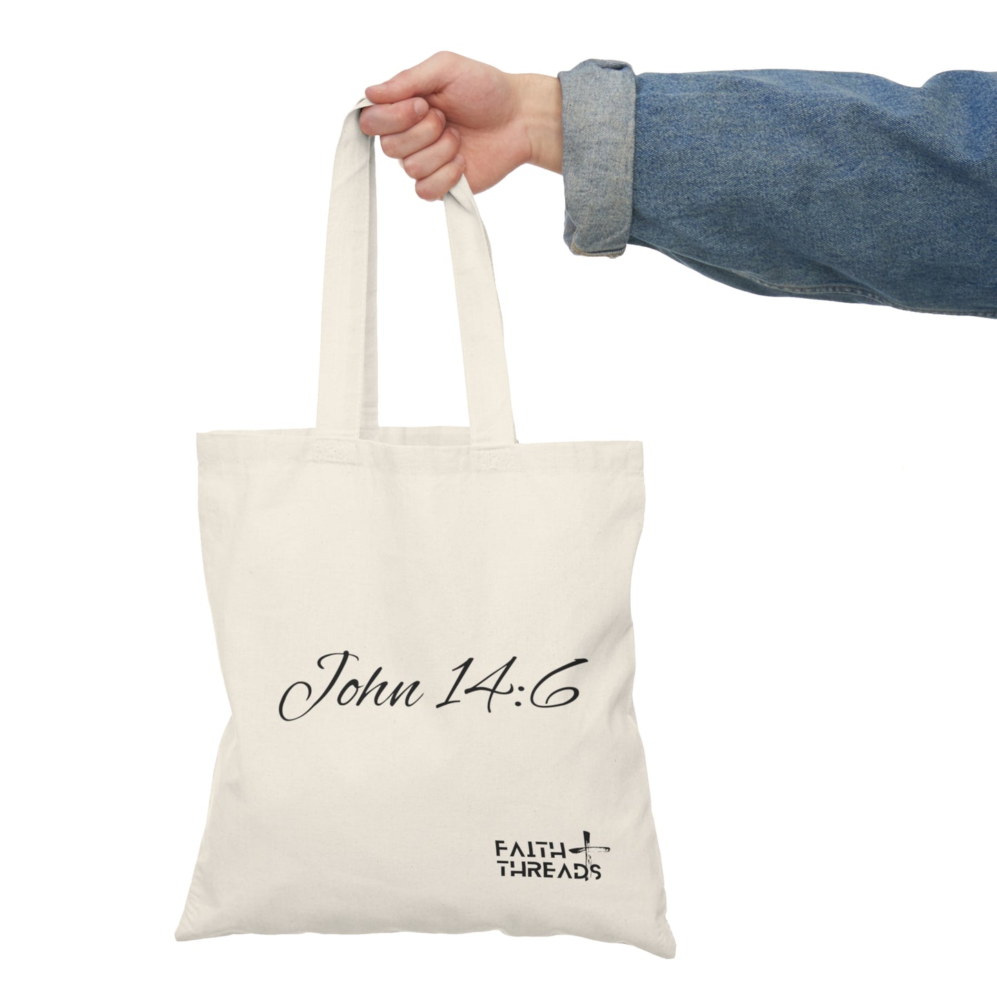 Natural Tote Bag (John 14:6)